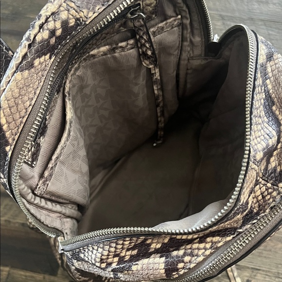 Michael Kors Snake Print Leather Backpack - Picture 6 of 10
